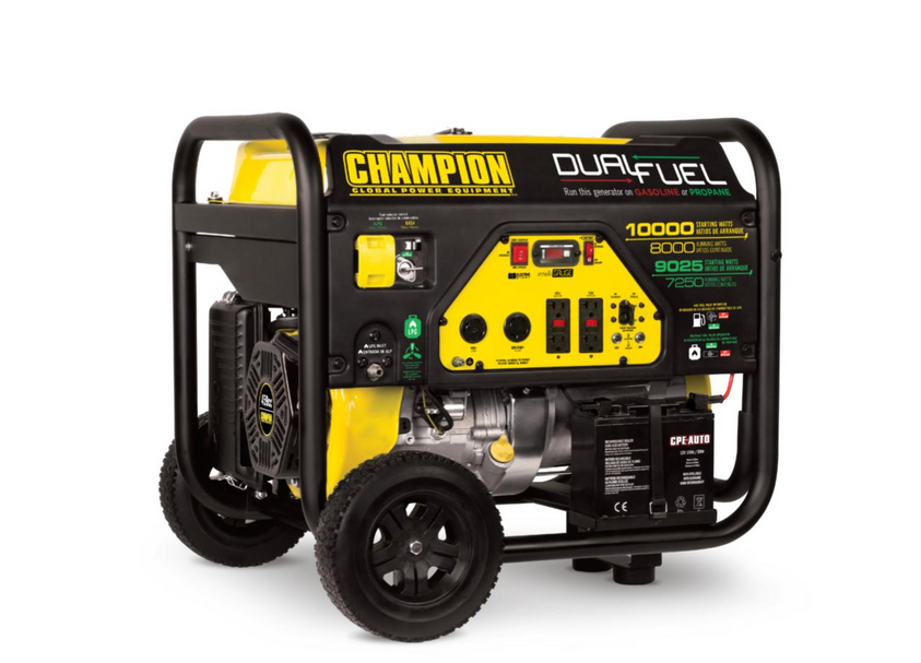 CHAMPION 8000W Electric Start Dual Fuel Generator