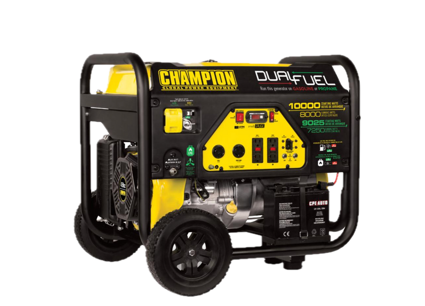 CHAMPION 8000W Electric Start Dual Fuel Generator