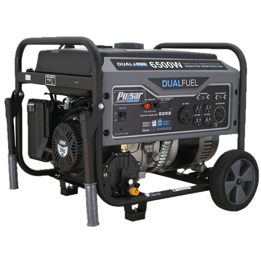 Pulsar 6,500W Portable Dual Fuel Generator