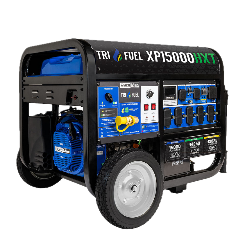 DuroMax 15,000 Watt Electric Start Tri-Fuel Portable Generator