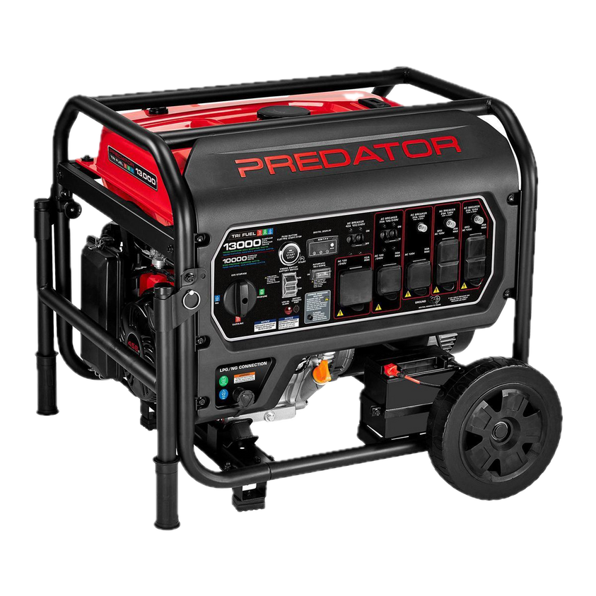 PREDATOR 13,000 Watt Tri-Fuel Portable Generator with Remote Start and CO SECURE® Technology