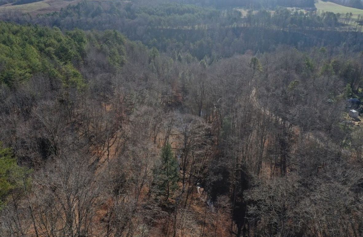 003 aerial drone view from the middle of the property looking to the south
