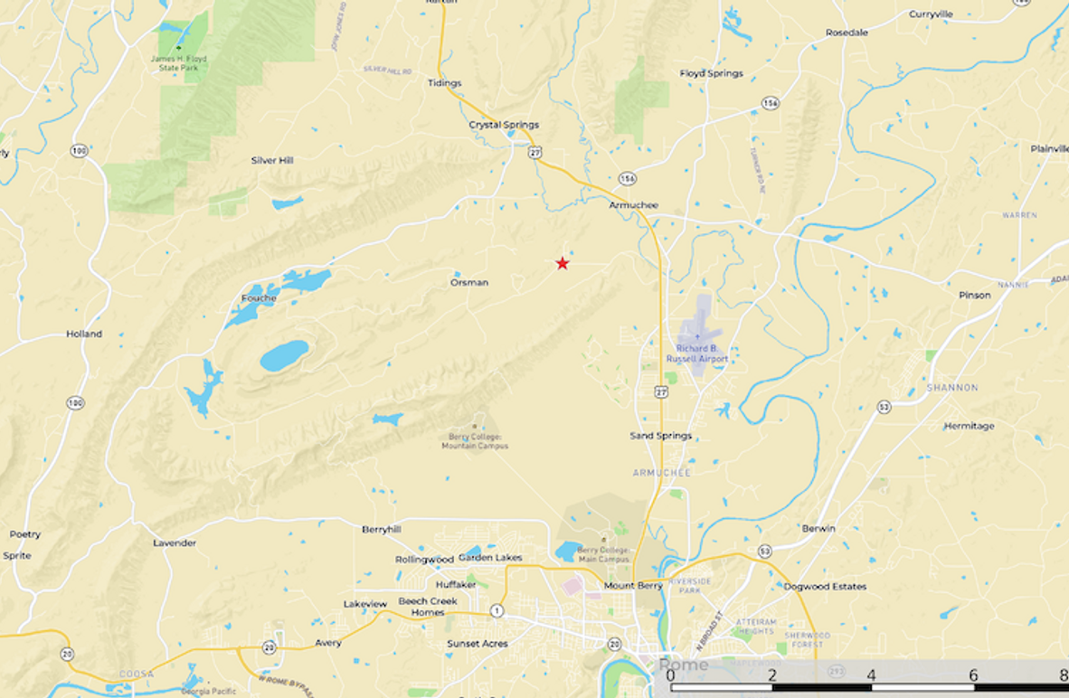 Location1 map - Floyd GA 2.16 Ac.