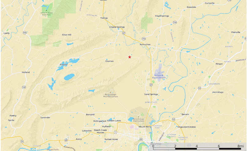 Location1 map - Floyd GA 2.16 Ac.