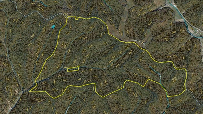 036 Magoffin 339 Land ID map zoomed in with water features and contour lines