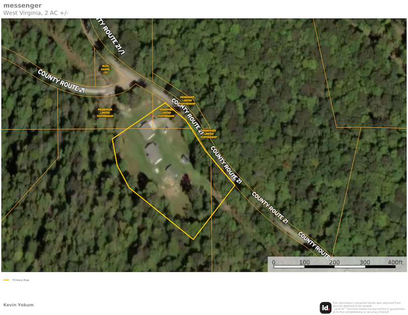 Tucker WV 2ac+house+cabin Messenger map 1 site