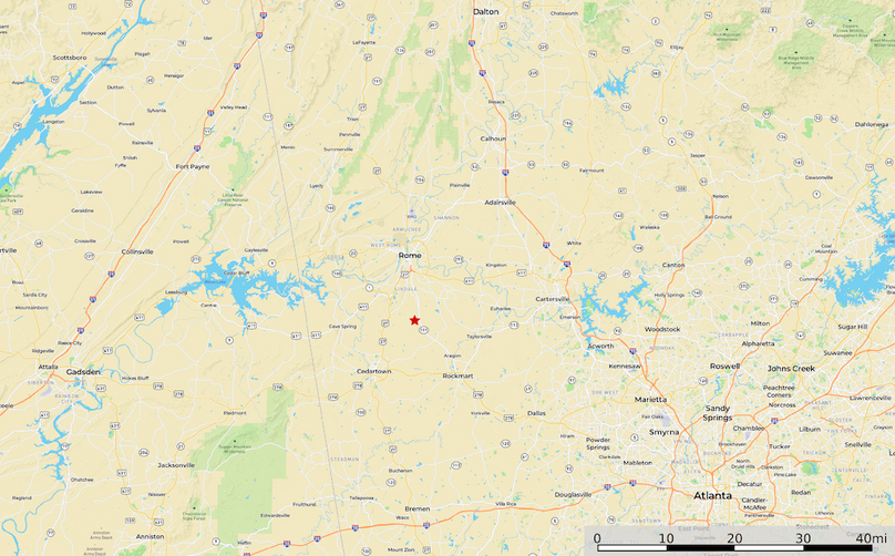 Location2 Map - Floyd GA 117.28 AC