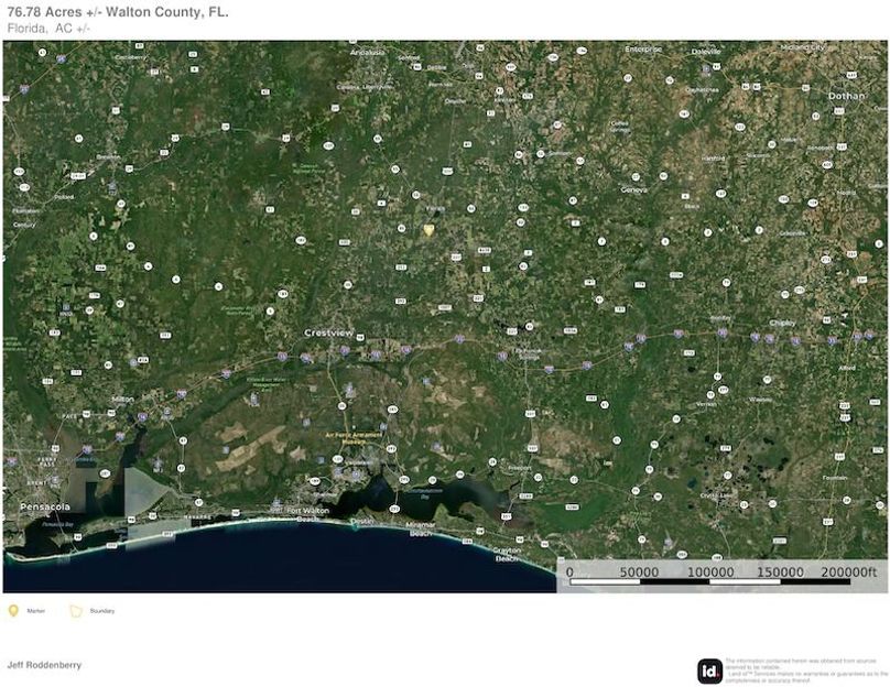 Extended Aerial #1 - 76.78 Acres - Walton, FL - Infinite Velocity Trust