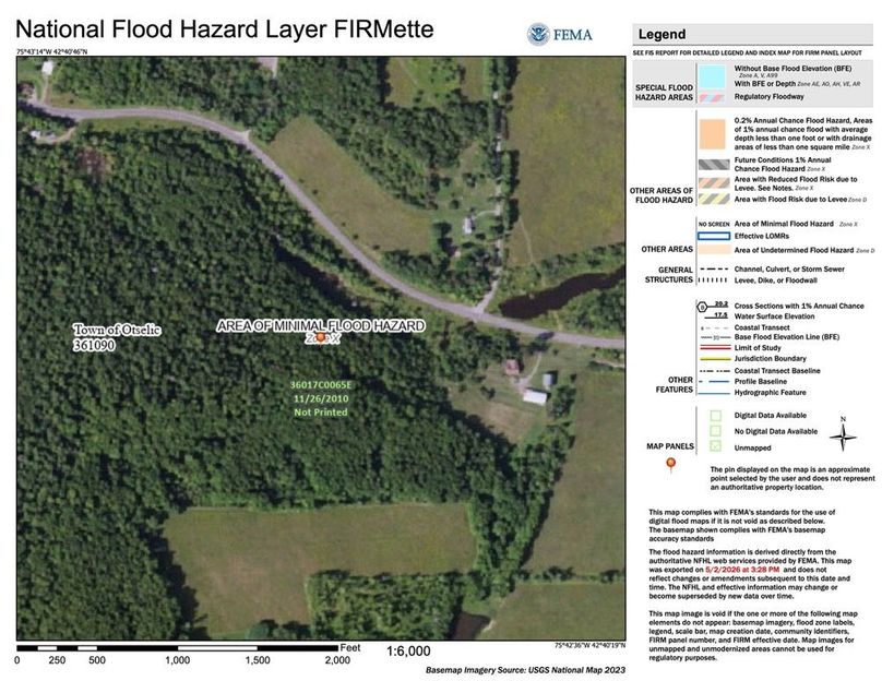 FEMA Flood Zone Map 150 acre View