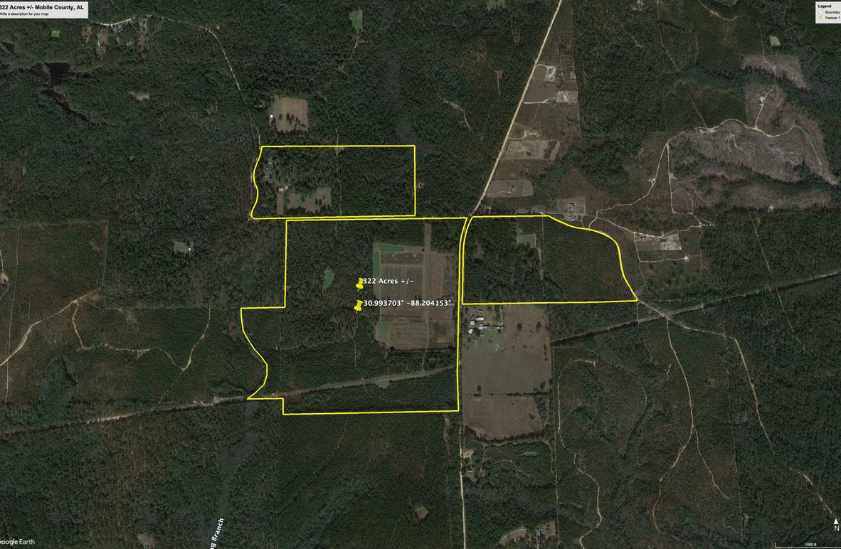 Aerial #1 Approx. 322 Acres Mobile County, AL