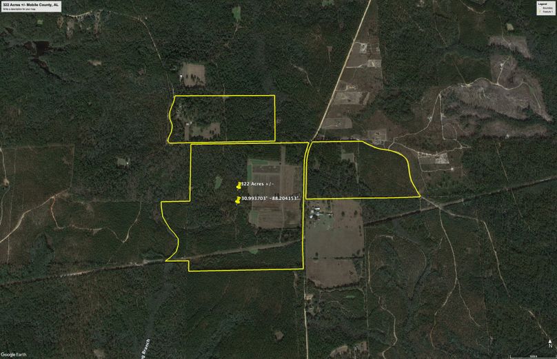 Aerial #1 Approx. 322 Acres Mobile County, AL