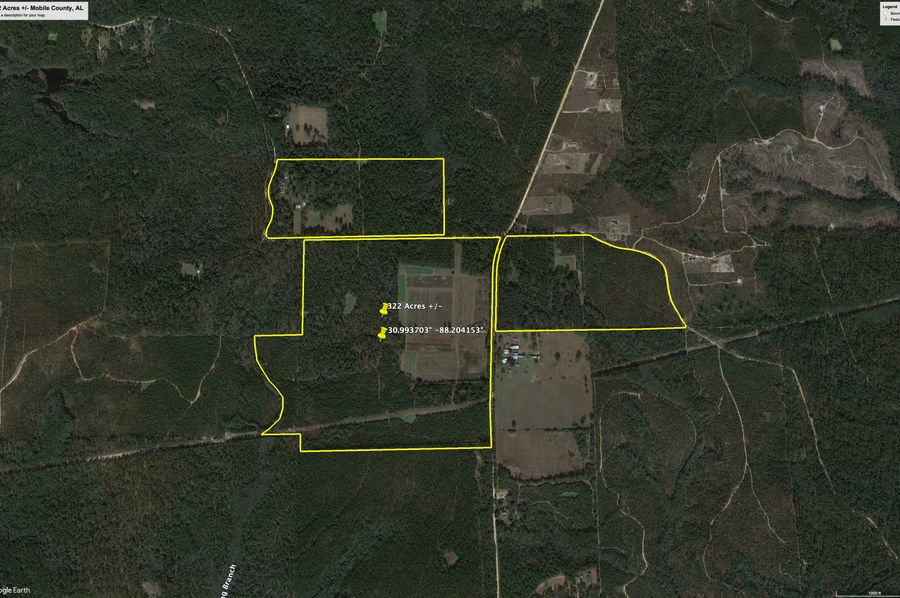 Aerial #1 Approx. 322 Acres Mobile County, AL