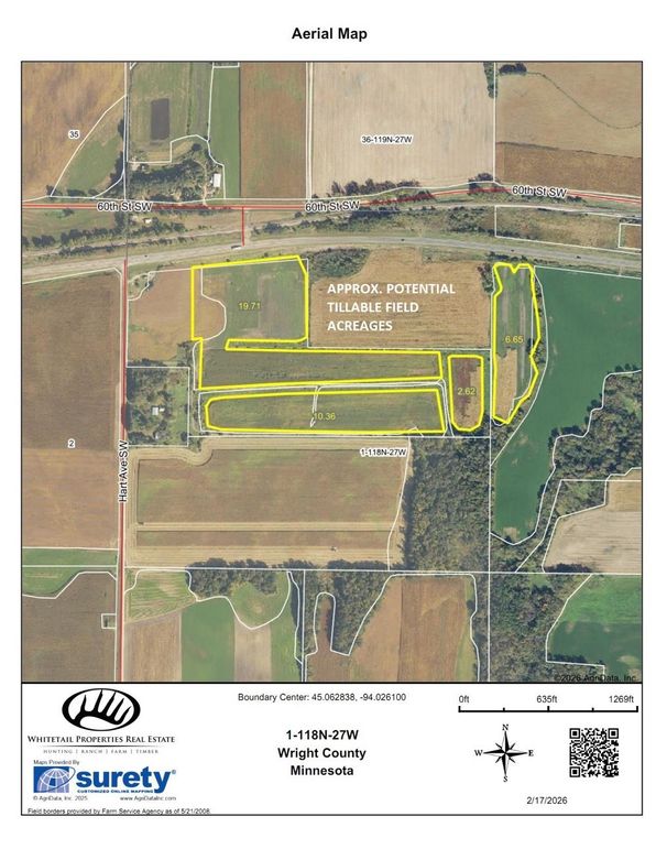 Approx. Potential Tillable Field Acreage Map