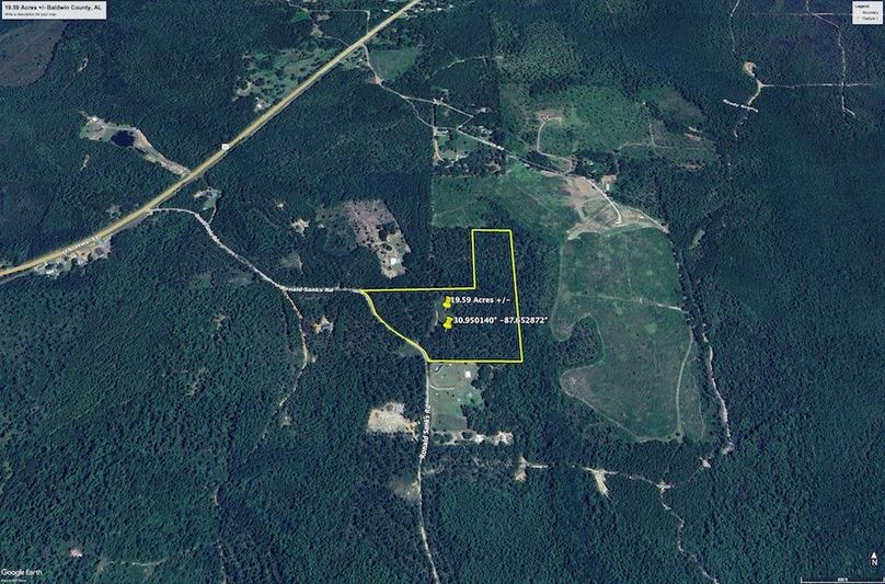 Aerial #2 Approx. 19.59 Acres Baldwin County, AL