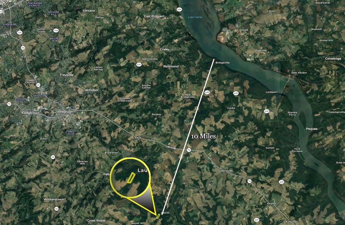 Distance to Clarke Lake