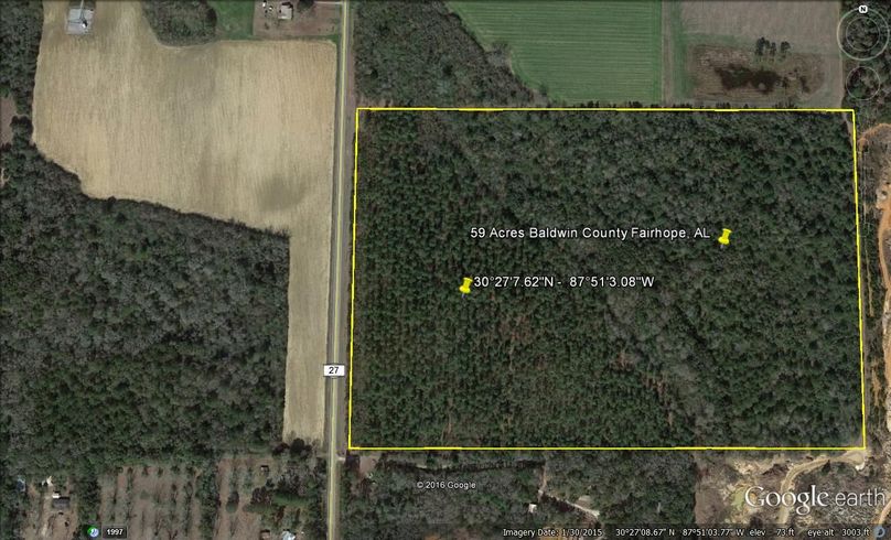 Aerial 1 59 acres baldwin county fairhope city agent todd edwards