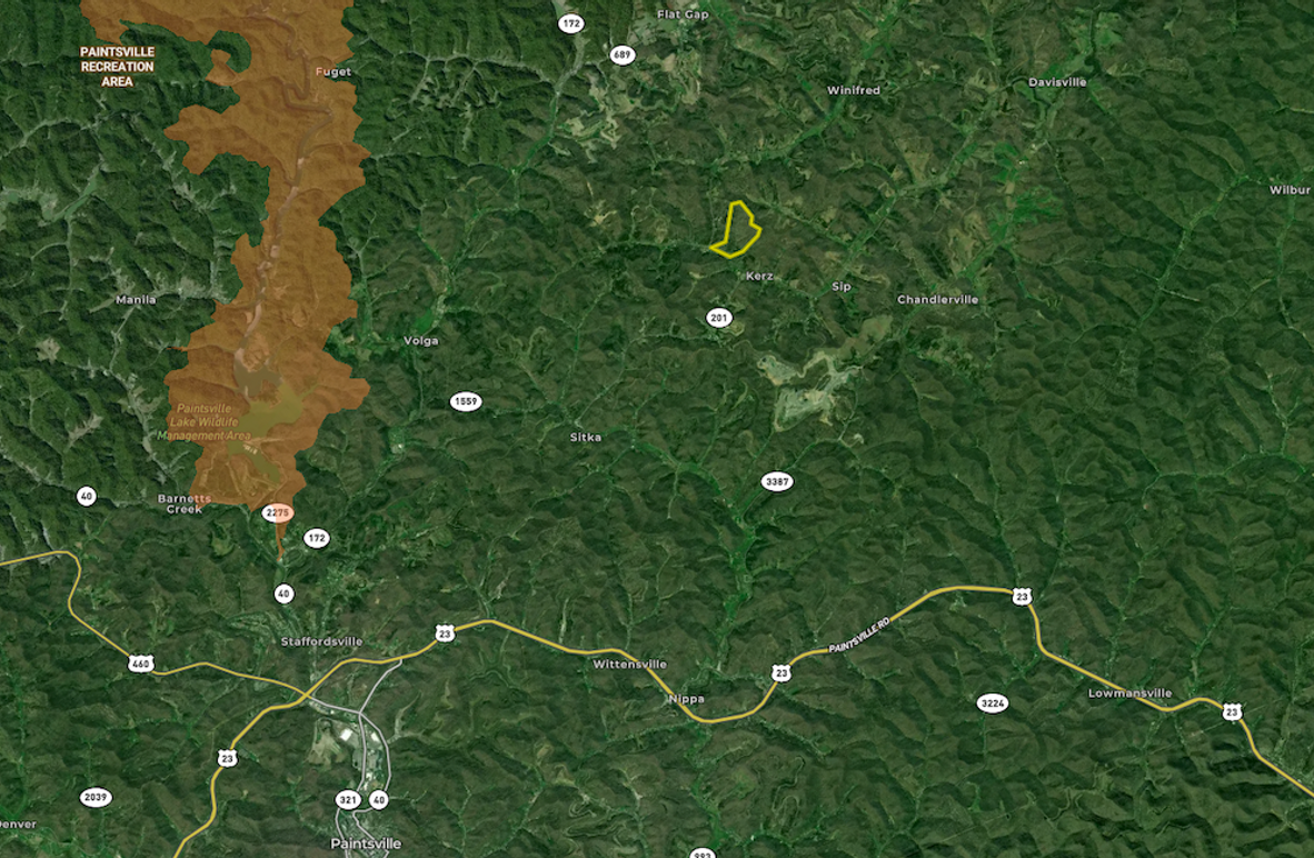 054 Johnson 90 Land ID map zoomed out with WMA shown
