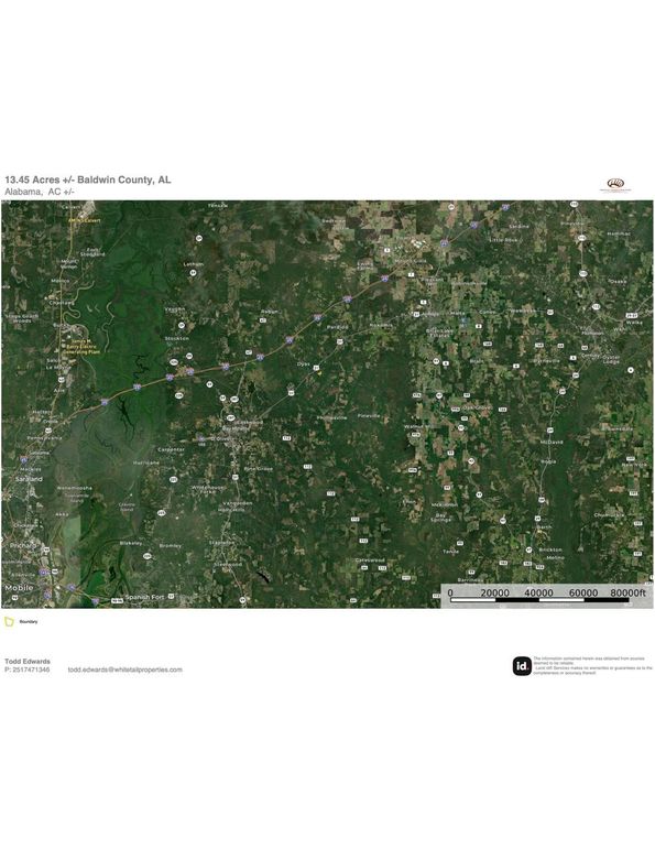 Aerial #3 Approx. 13.45 Acres Baldwin County, AL