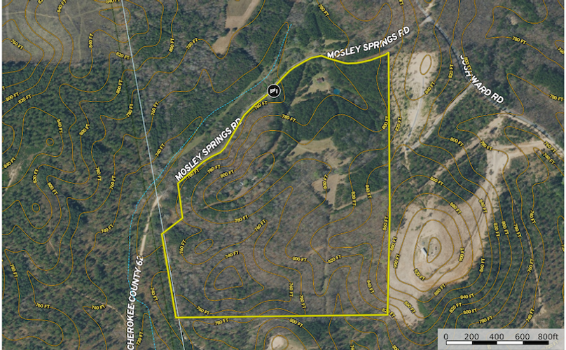 Contour Map - Chattooga 65.7 Ac.