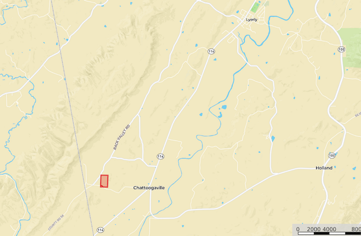 Location Map - Chattooga GA 29.9 Ac