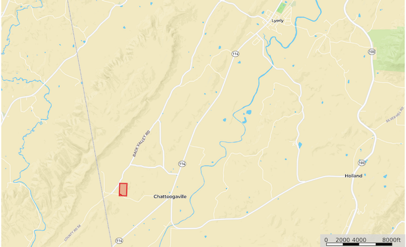 Location Map - Chattooga GA 29.9 Ac