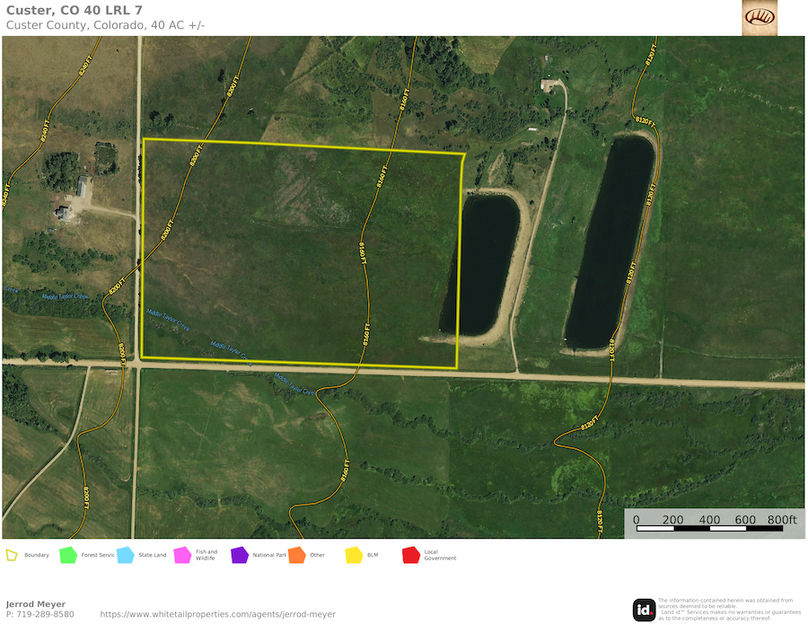 Custer, CO 40 LRL Tract 7 Topo