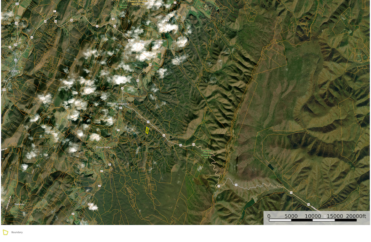 Pend Co WV 10+cabin Cornett map 4 overview