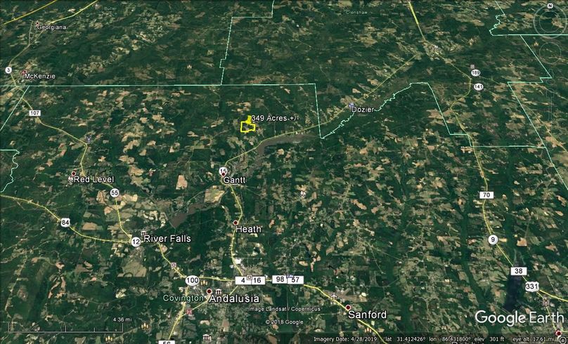 Aerial 8 approx. 349 acres covington county, al