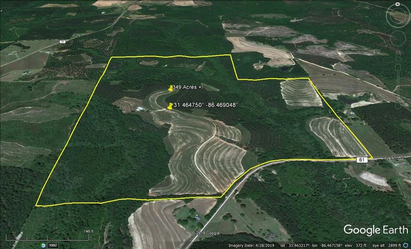 Aerial 2 approx. 349 acres covington county, al