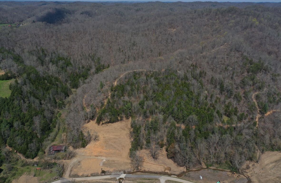 002 aerial drone shot from the south looking north up the valley