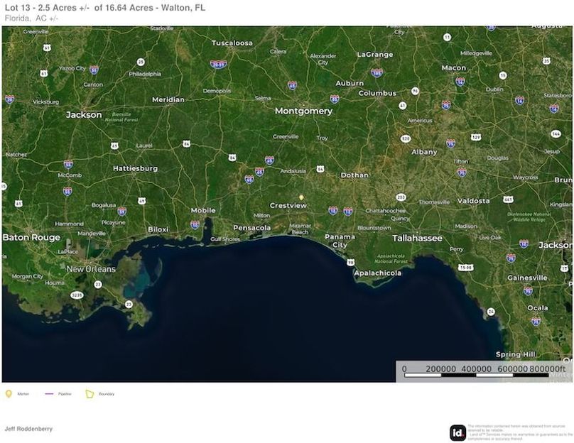Extended Aerial #3 - 2.5 Acres Walton, FL.