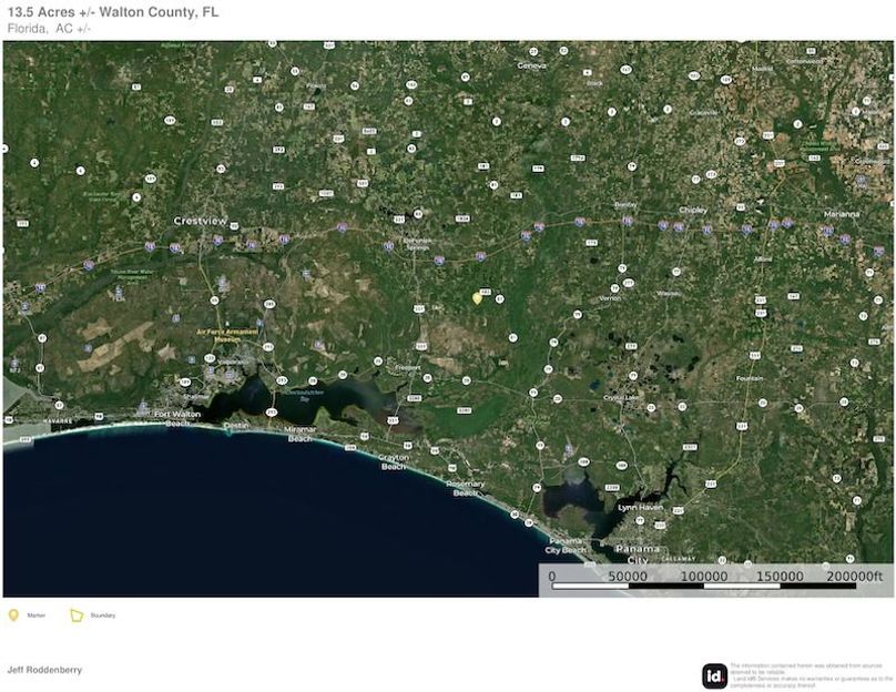 Extended Aerial #1 - 13.50 Acres Walton, FL - OHM Springs, Inc,
