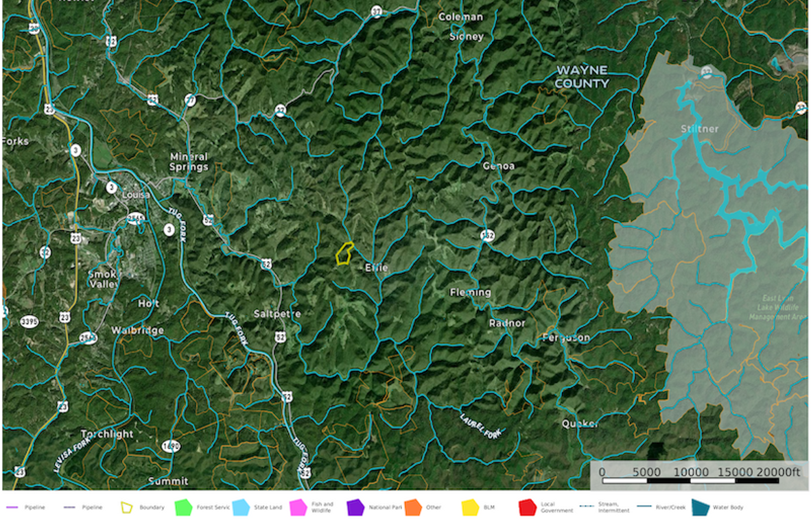 Wayne Co WV 40 Bartram map 3 overview