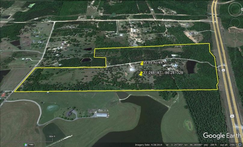 Aerial #5 Approx. 95.89 Acres Covington County, AL