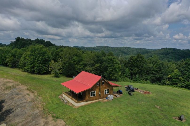 001 low elevation drone view of the cabin