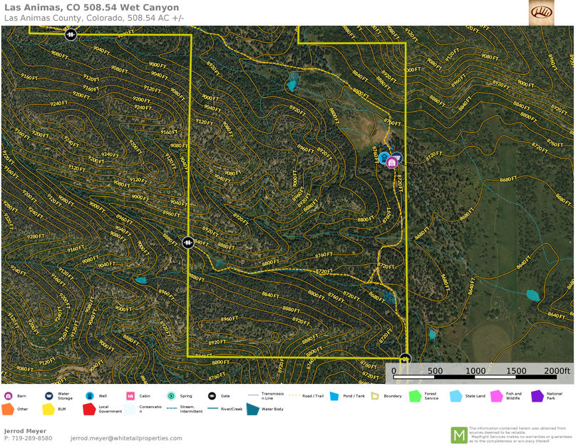 Las Animas, CO 508.54 Wet Canyon Topo 3