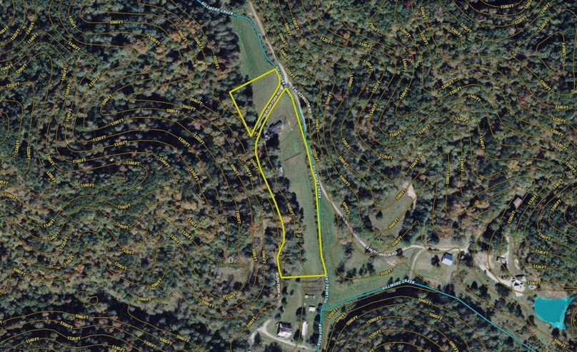 034 Wolfe 4 Land ID map zoomed in with water features and contour lines