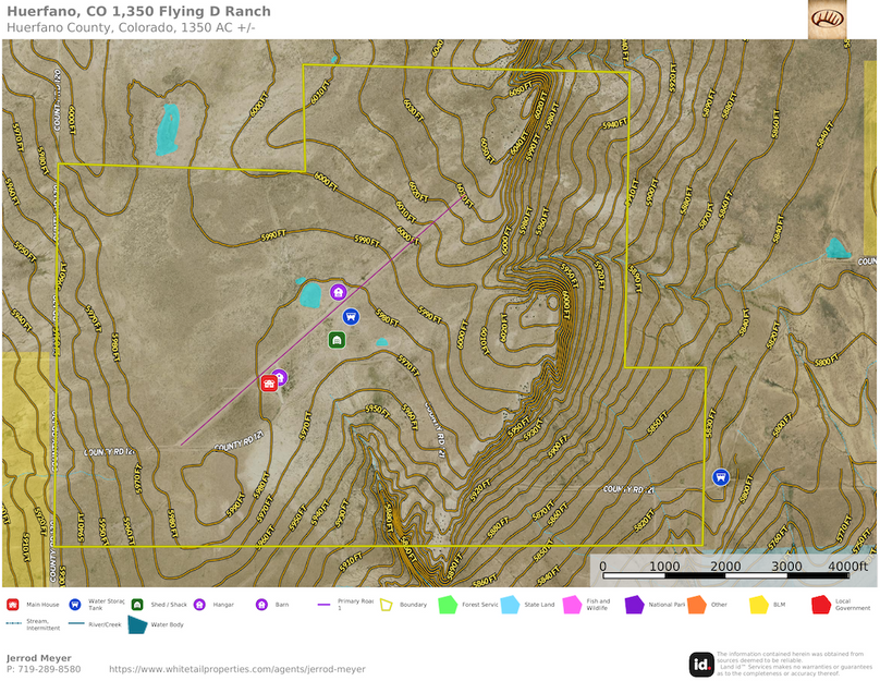 Huerfano, CO 1350 Flying D Topo