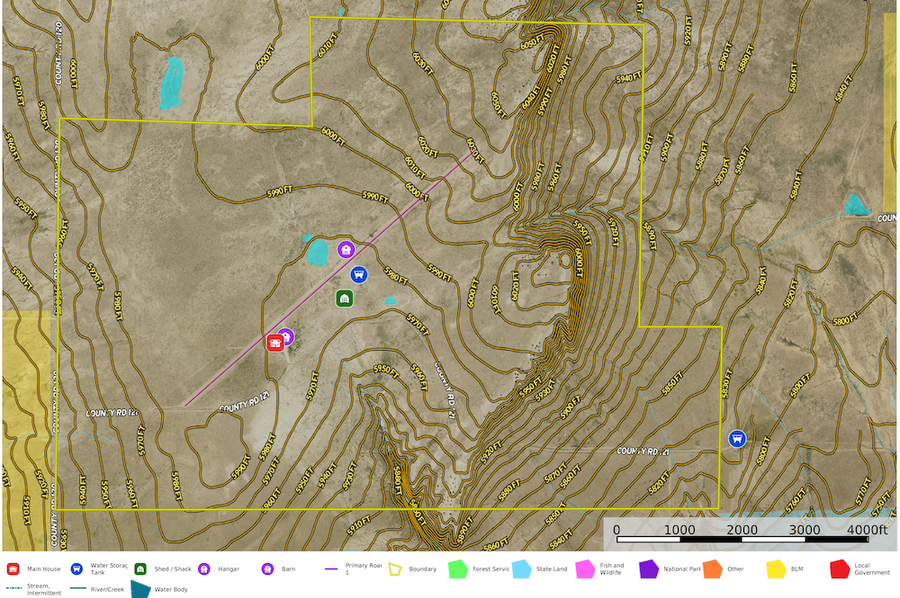 Huerfano, CO 1350 Flying D Topo