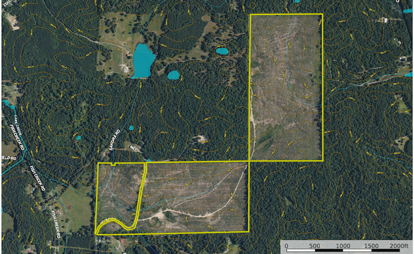 Contour Map - Polk 154 Ac.