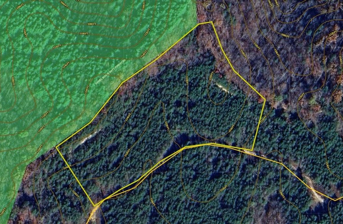 008 Owsley 10.40 Land ID Map zoomed in with contour lines and water features