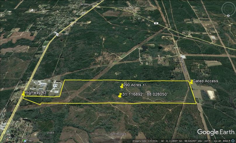 Aerial 4 approx. 290 acres mobile county, al