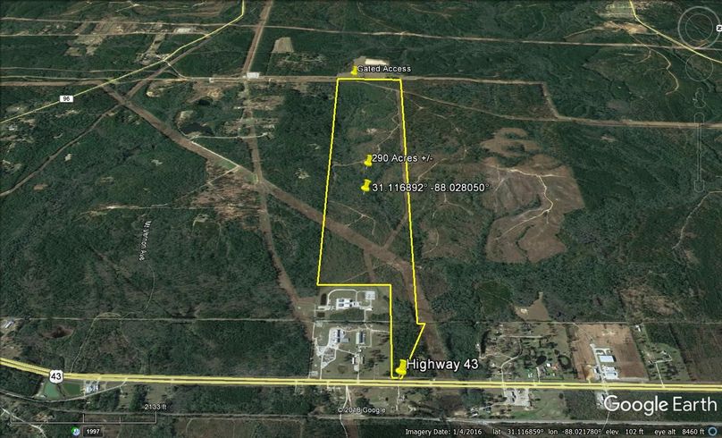 Aerial 5 approx. 290 acres mobile county, al