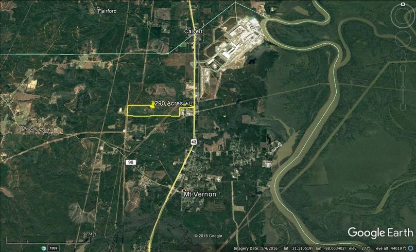 Aerial 7 approx. 290 acres mobile county, al
