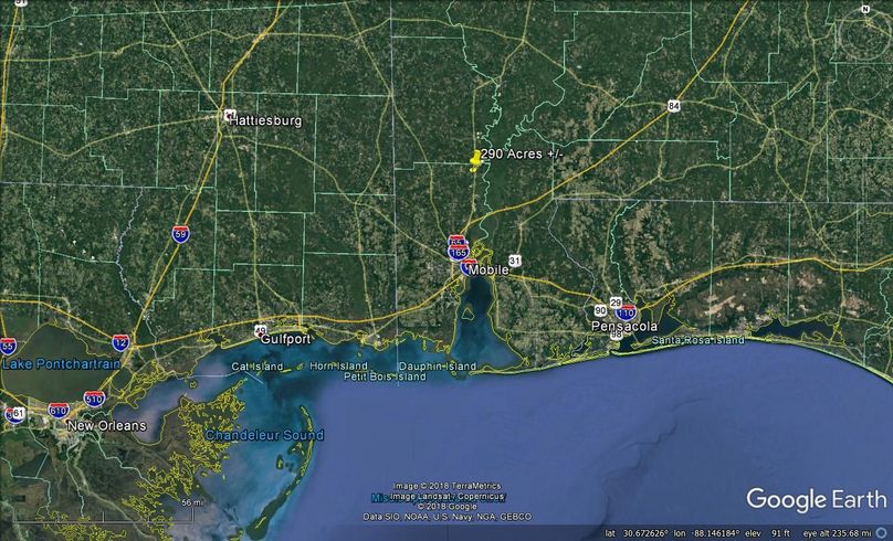 Aerial 8 approx. 290 acres mobile county, al