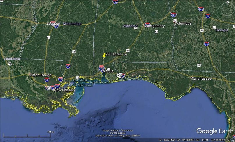 Aerial 9 approx. 290 acres mobile county, al