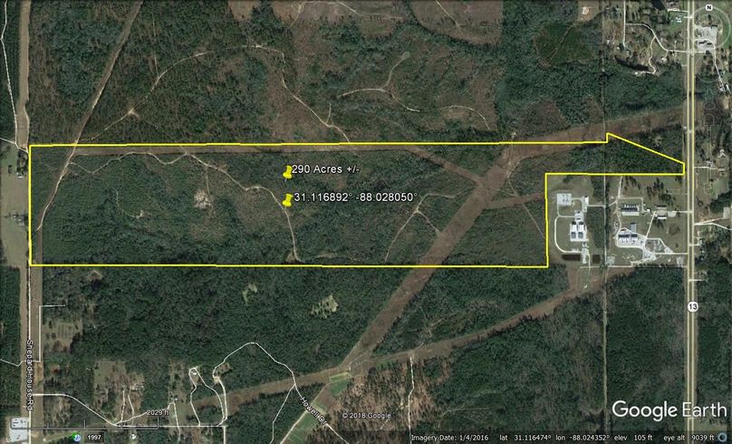 Aerial 1 approx. 290 acres mobile county, al