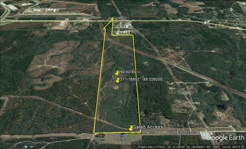 Aerial 3 approx. 290 acres mobile county, al