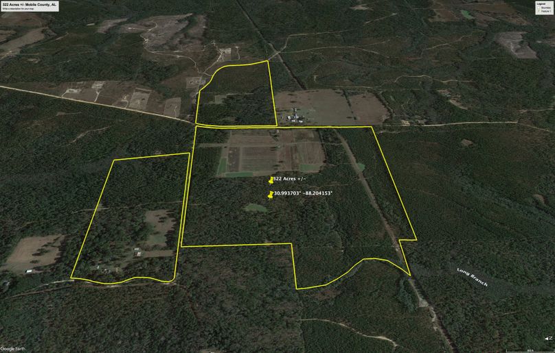 Aerial #3 Approx. 322 Acres Mobile County, AL