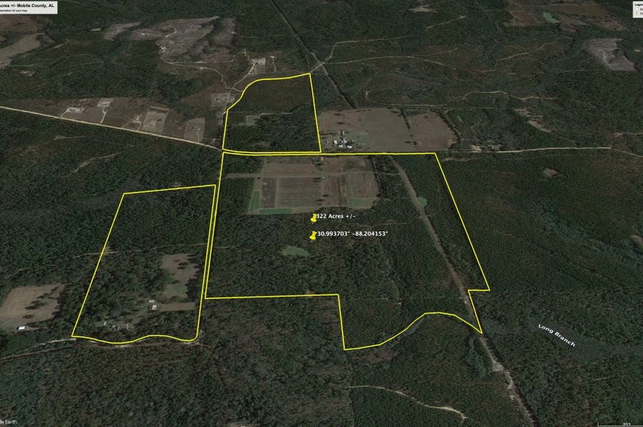 Aerial #3 Approx. 322 Acres Mobile County, AL